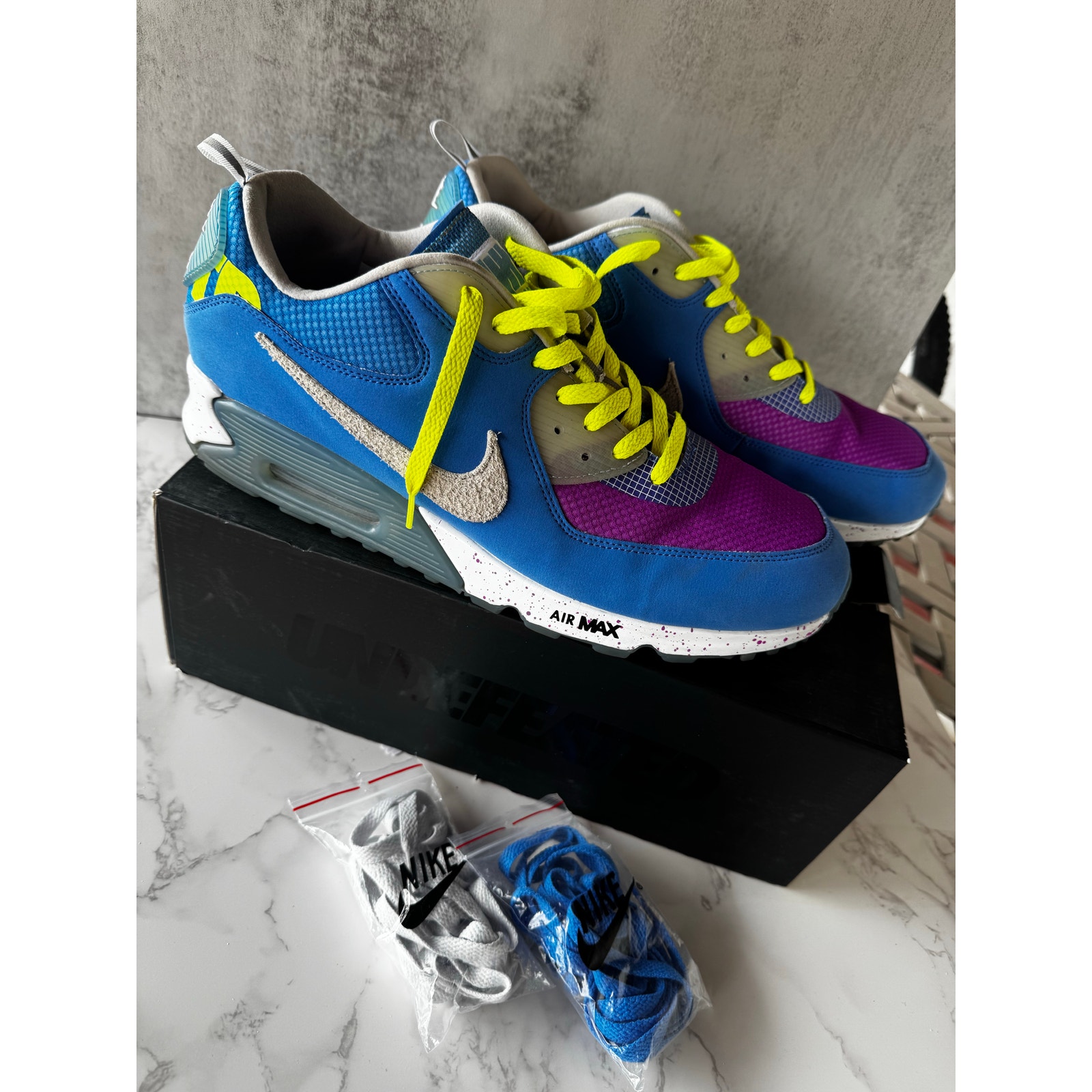 Nike Air Max 90 Undefeated Pacific Blue Cq2289-400 Mens 14